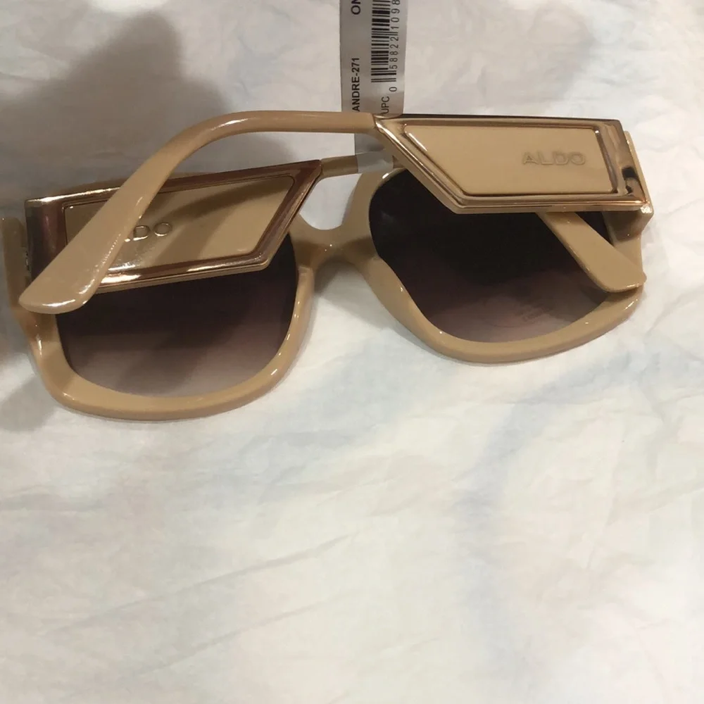 Aldo‎ tan Eliandre-271 plastic frame logo fade lens oversized sunglasses new